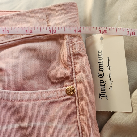 NWT Juicy Couture Women's Worn Skinny Pink Corduroy Pants Size 27 (US 4) - Picture 3 of 9
